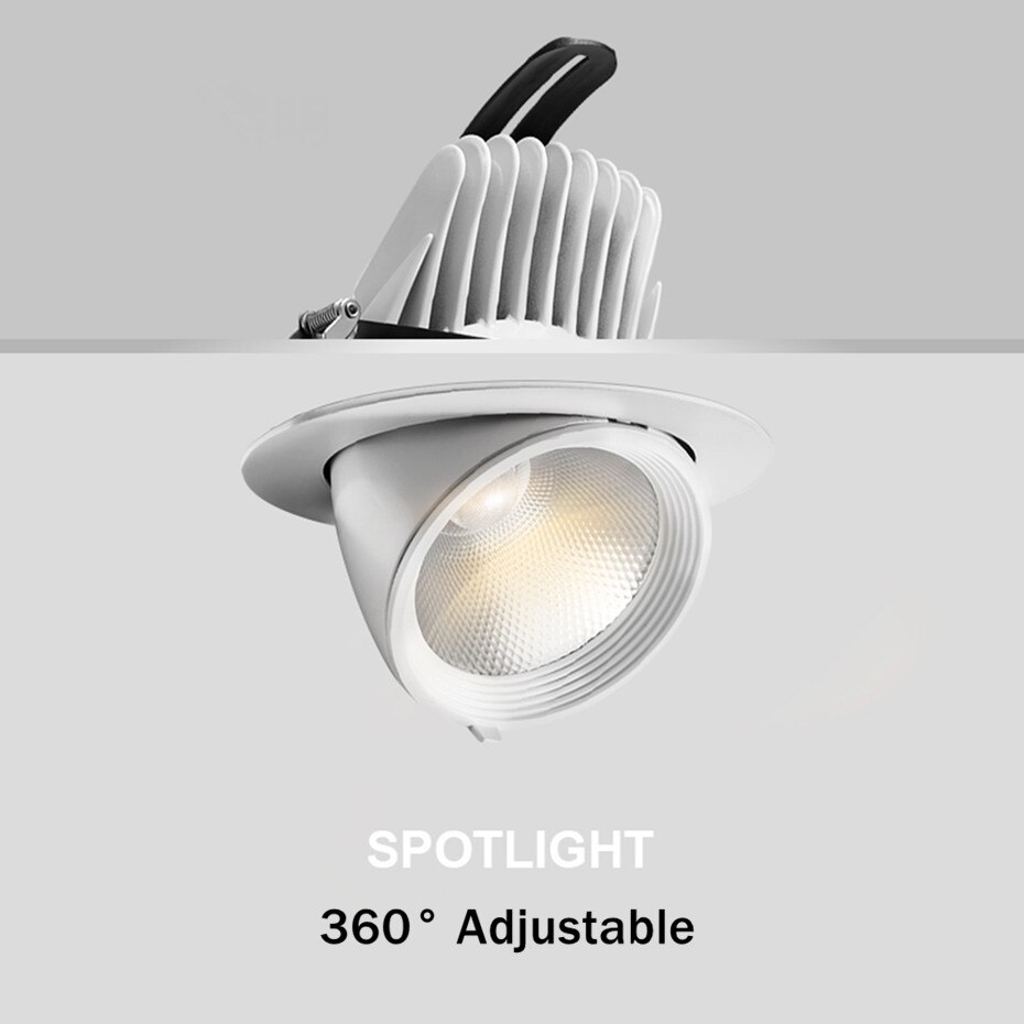 Dimmable Led Spotlight Ceiling W W W Adjustable Degrees Spot