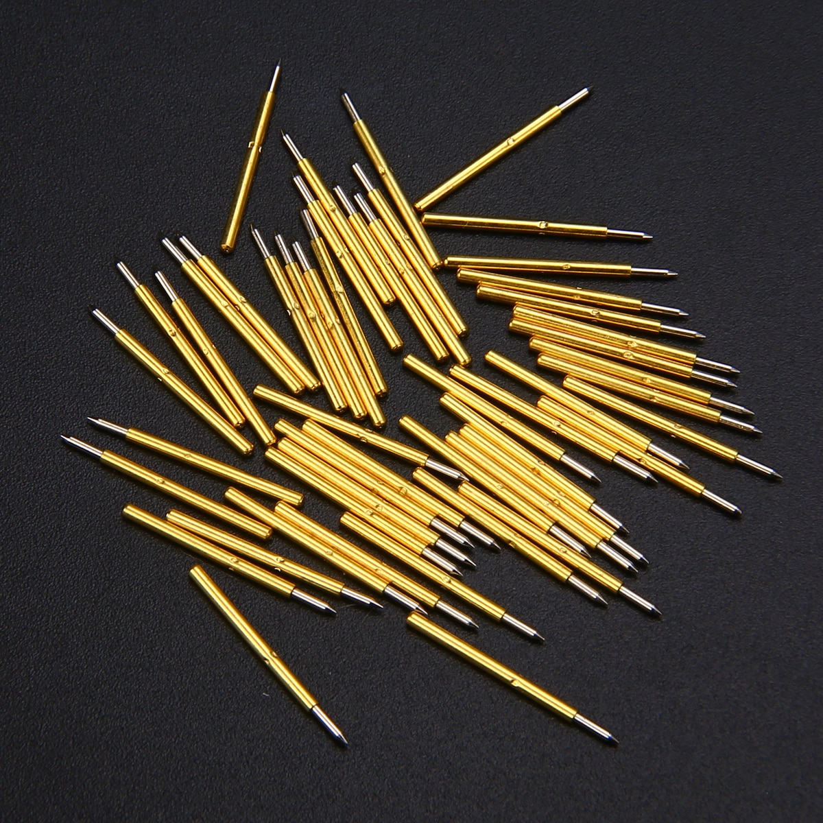 50pcs/set New P75-B1 Dia 1.02mm 100g Cusp Spear Spring Loaded Test Probes Pogo Pins For Home Tool