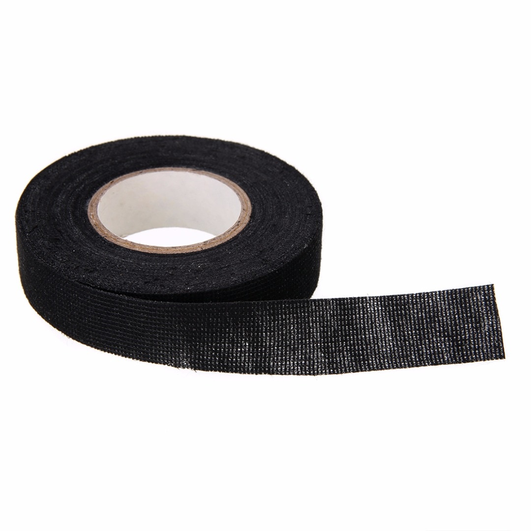 1pc Heat-resistant Wiring Harness Tape Looms Wiring Harness Cloth Fabric Tape Adhesive Cable Protection 19mm x 15M