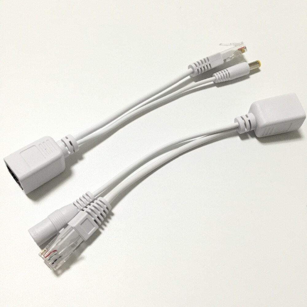 white-Power-Over-Ethernet-Passive-POE-Injector-Splitter-Adapter-Cable-Kit-T2