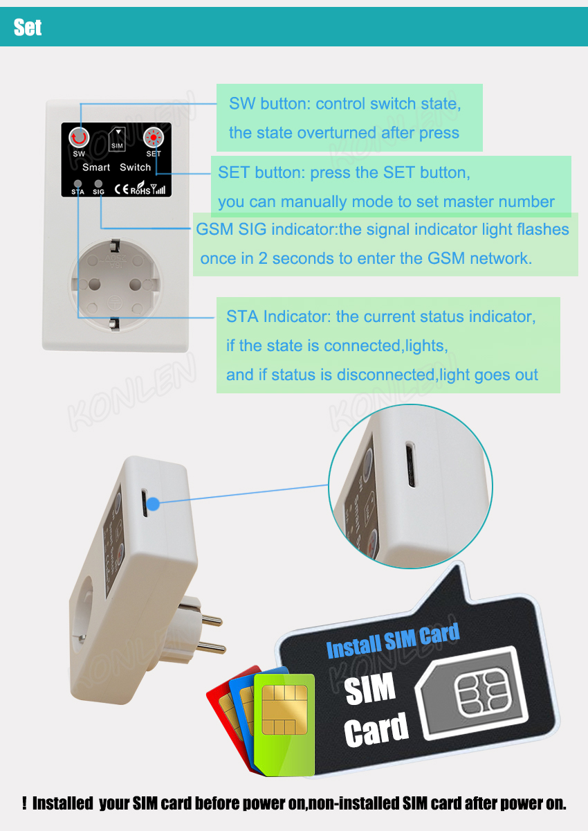 GSM Power Socket Switch 16A EU 4