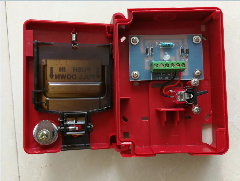 9 28VDC Volts Fire Alarm System Manual Call Point Button Fire Push In