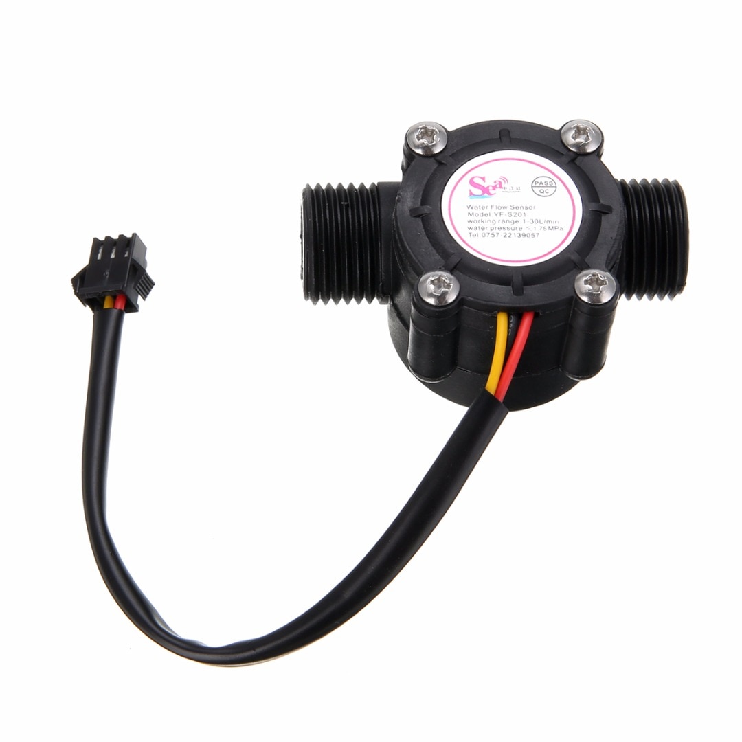 1pc 1-30L/min Water Flow Sensor Flowmeter Hall Flow Sensor Water Control 1/2" 2.0MPa For Arduino