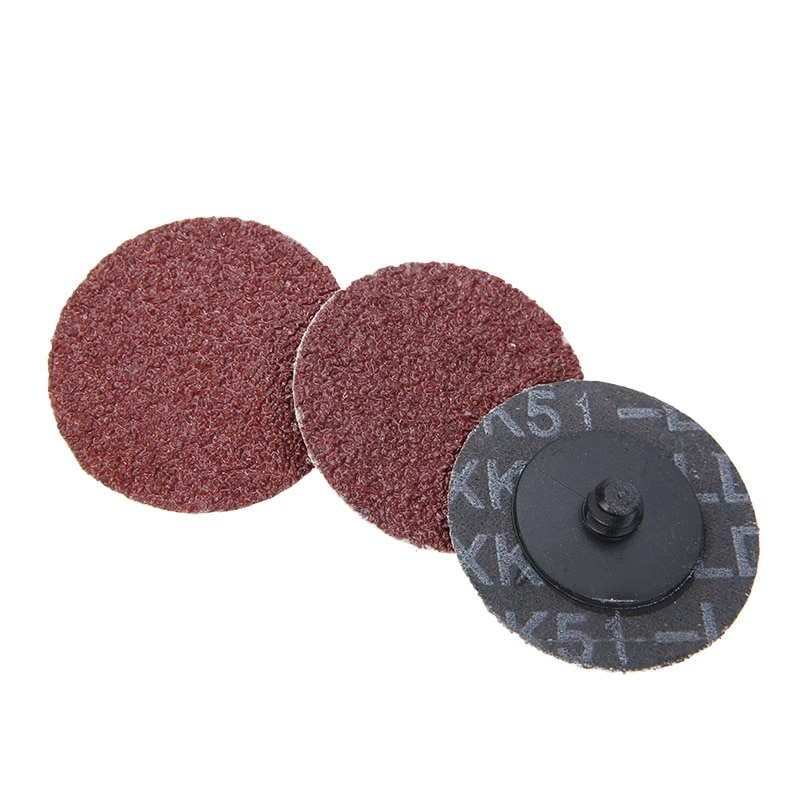 25Pcs Sanding Disc Pad 2" 36 Grit Roll Lock Sanding Discs R-Type Roloc Disc for Metal Wood Polishing Abrasive Sanding Disc