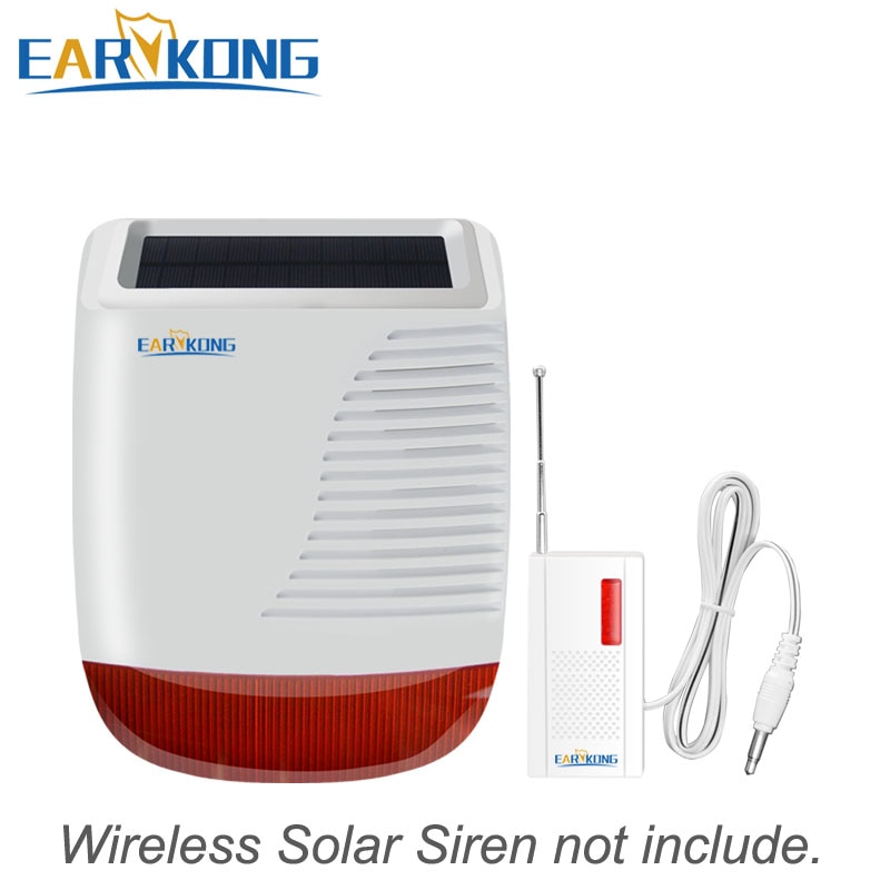 wireless solar strobe siren alarm
