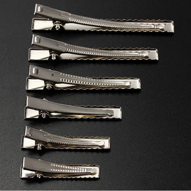 50pcs/lot Metal Crocodile Clips Cable Lead Testing Metal Alligator Clips Clamps Hair Clips Hairpins 35mm-75mm