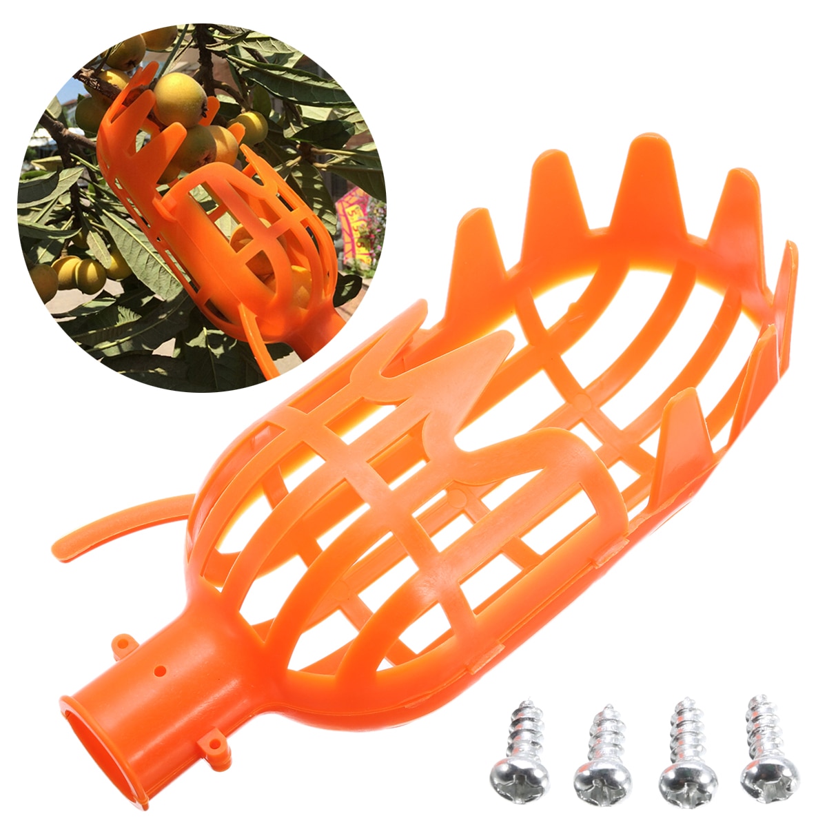1Pc Plastic Fruit Picker Without Pole Fruit Catcher Collector For Gardening Picking Tool