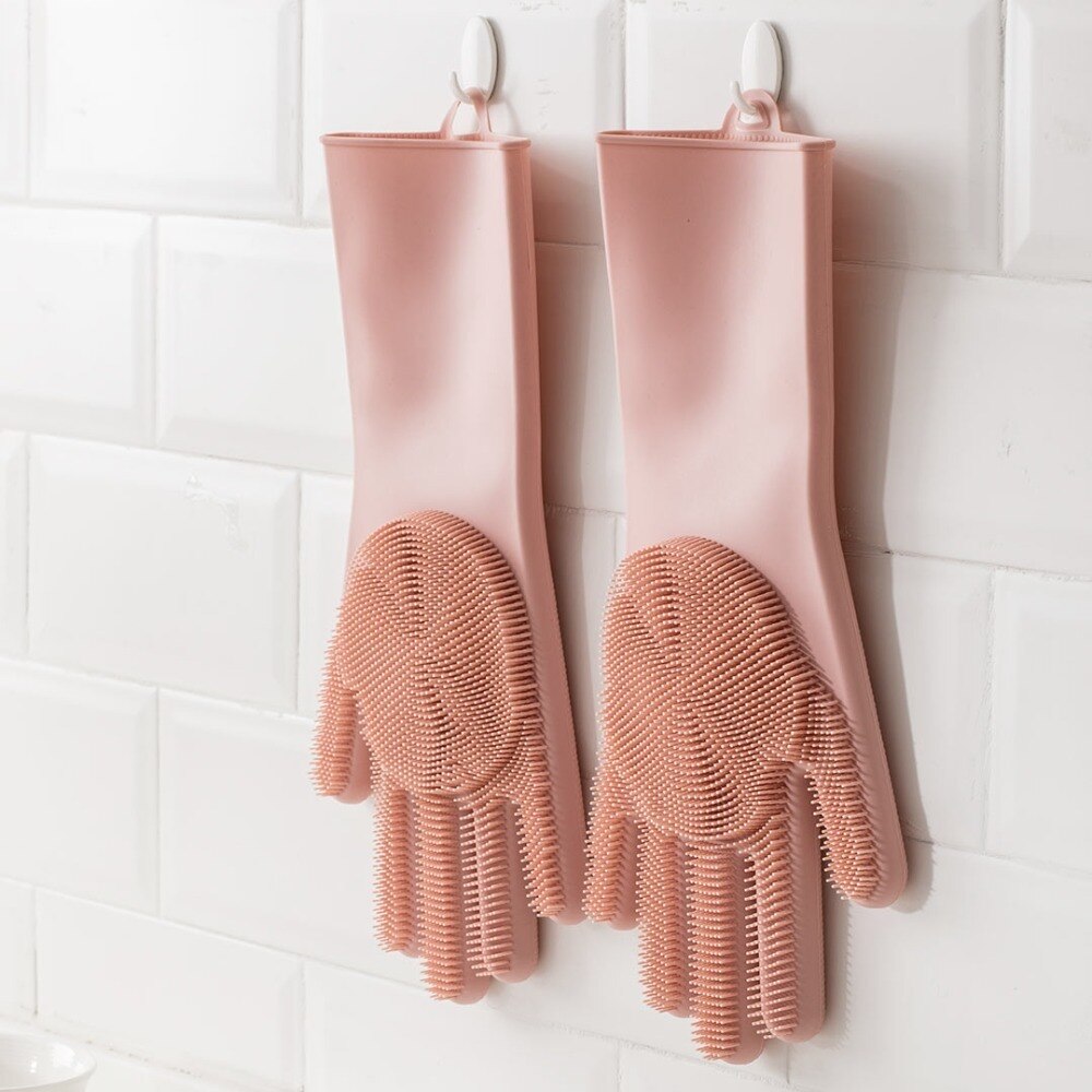 Xiaomi JJ Magic Silicone Dish Washing Gloves Insulation non-slip Dishwashing Glove Double-sided Wear Gloves for Home Kitchen (5)