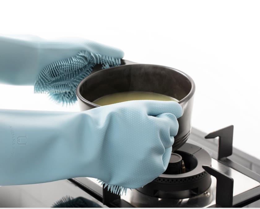 Xiaomi JJ Magic Silicone Dish Washing Gloves Insulation non-slip Dishwashing Glove Double-sided Wear Gloves for Home Kitchen (2)