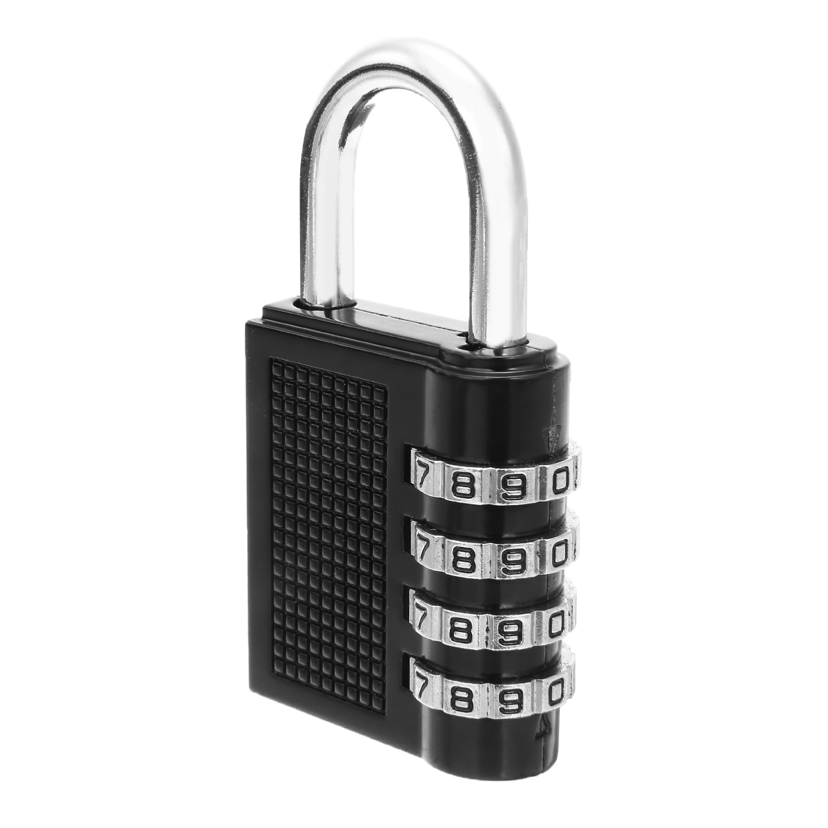 80*43*14mm Heavy Duty 4 Dial Digit Combination Lock Weatherproof Security Padlock Outdoor Gym Safely Code Lock Black