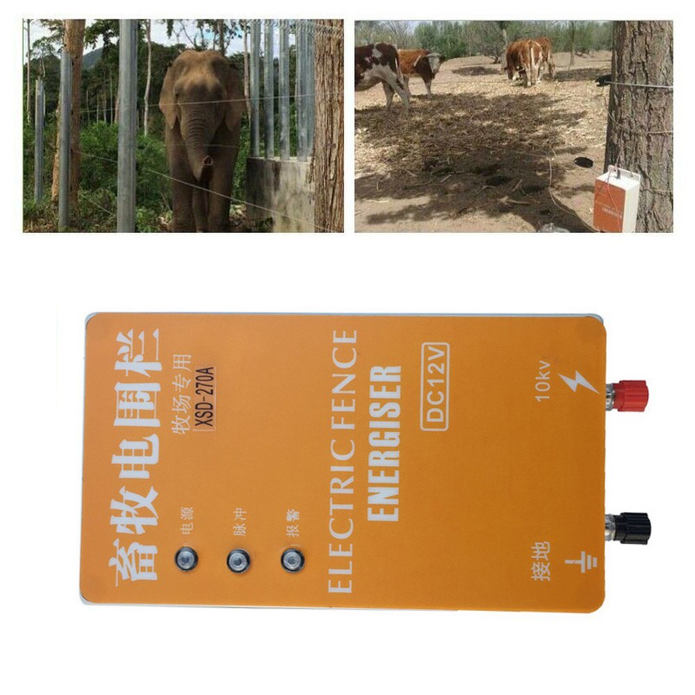 Solar 20KM Electric Fence Energizer Charger Controller Animal Raccoon Sheep Horse Cattle Poultry Farm Electric Fencing Shepherd
