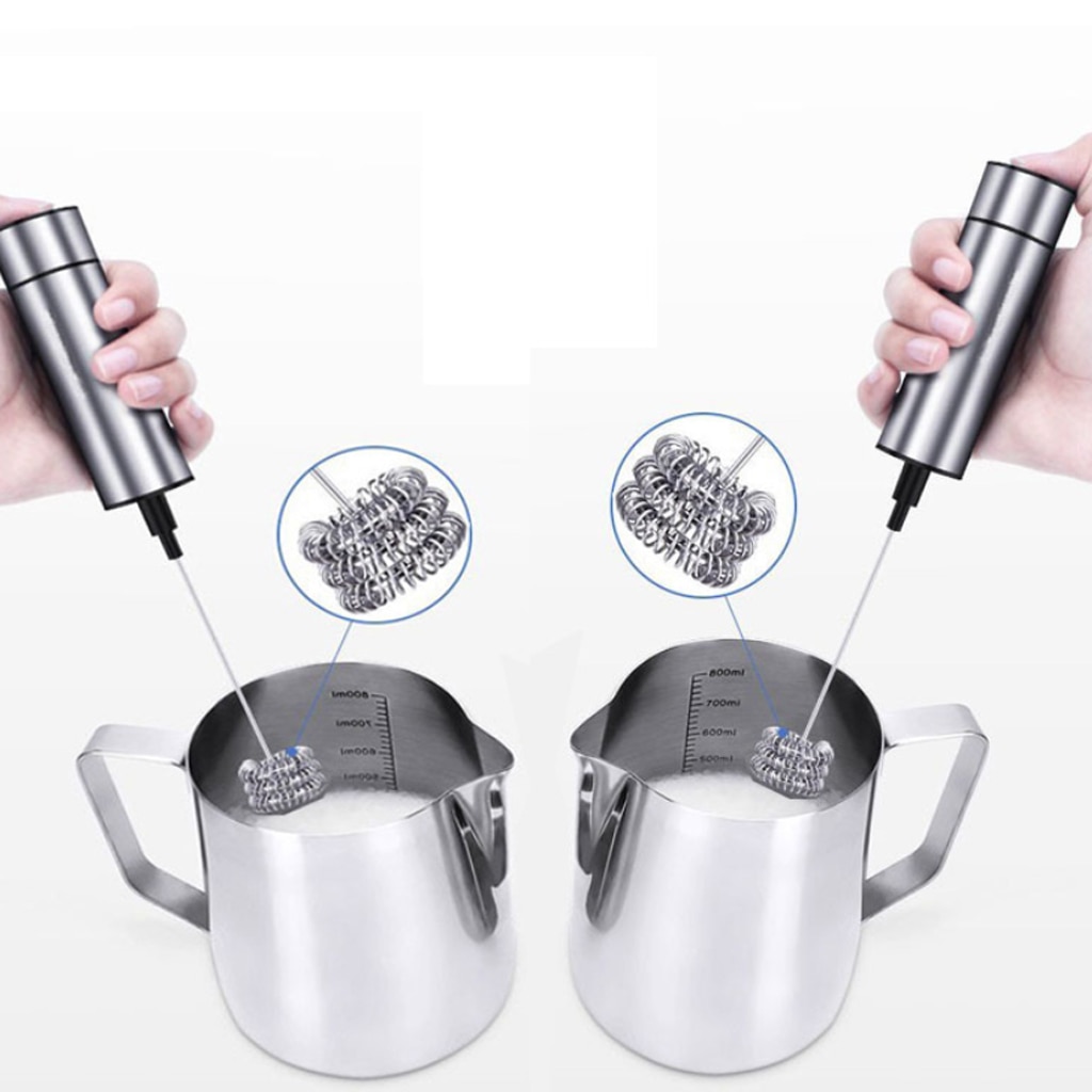 Triple Spring Whisk Head Electric Handheld Milk Frother Portable Egg Beater