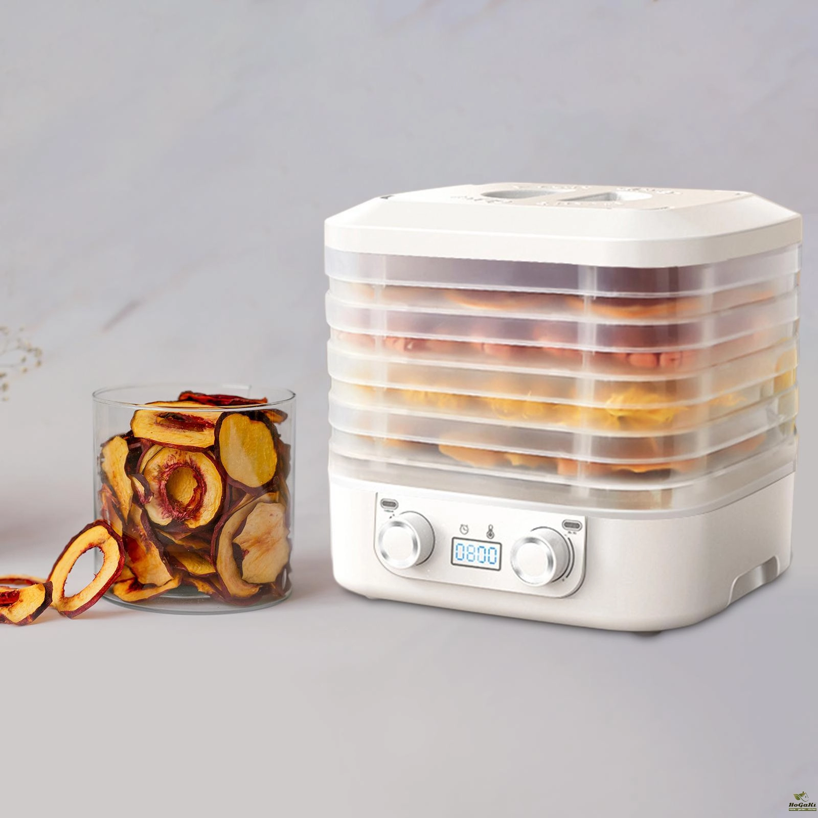 Electric Food Dryer Food Dried Fruit Machine 5 Layers Reusable 160W High Capacity Fruit Dryer Temperature Control for Meats
