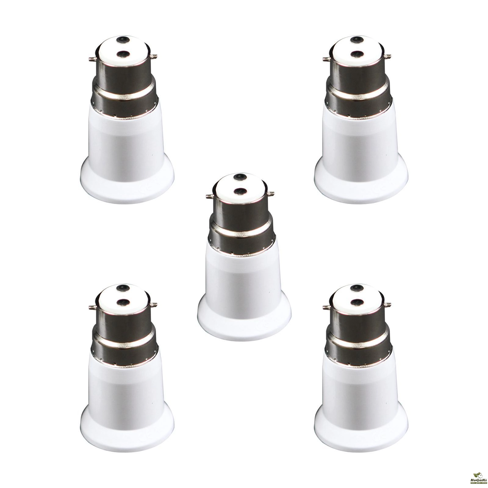 5 Pieces B22 to E27 Light Socket Adapter Lighting Accessories Adaptor Holder Lamp Base Socket Converter Bayonet to Screw