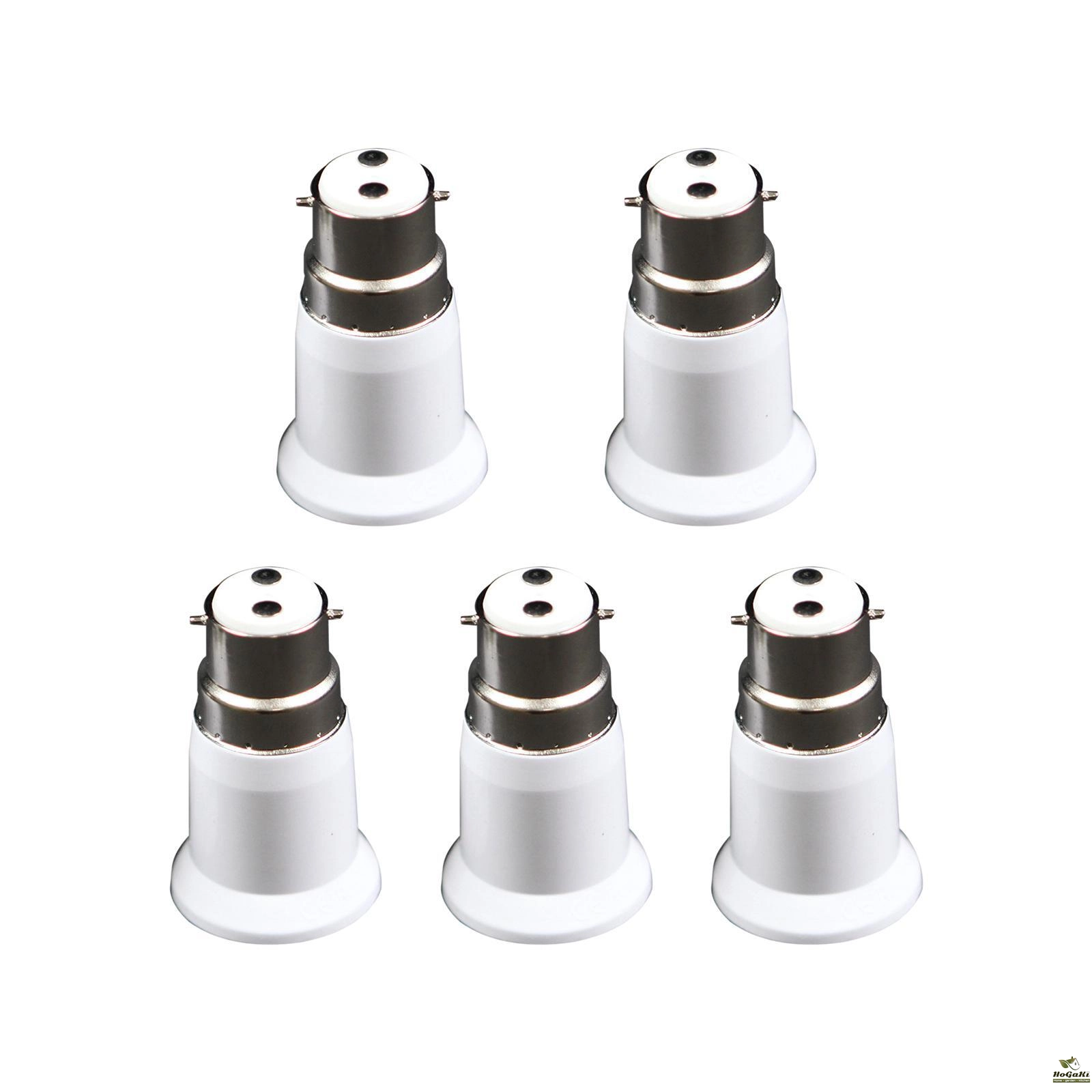 5 Pieces B22 to E27 Light Socket Adapter Lighting Accessories Adaptor Holder Lamp Base Socket Converter Bayonet to Screw