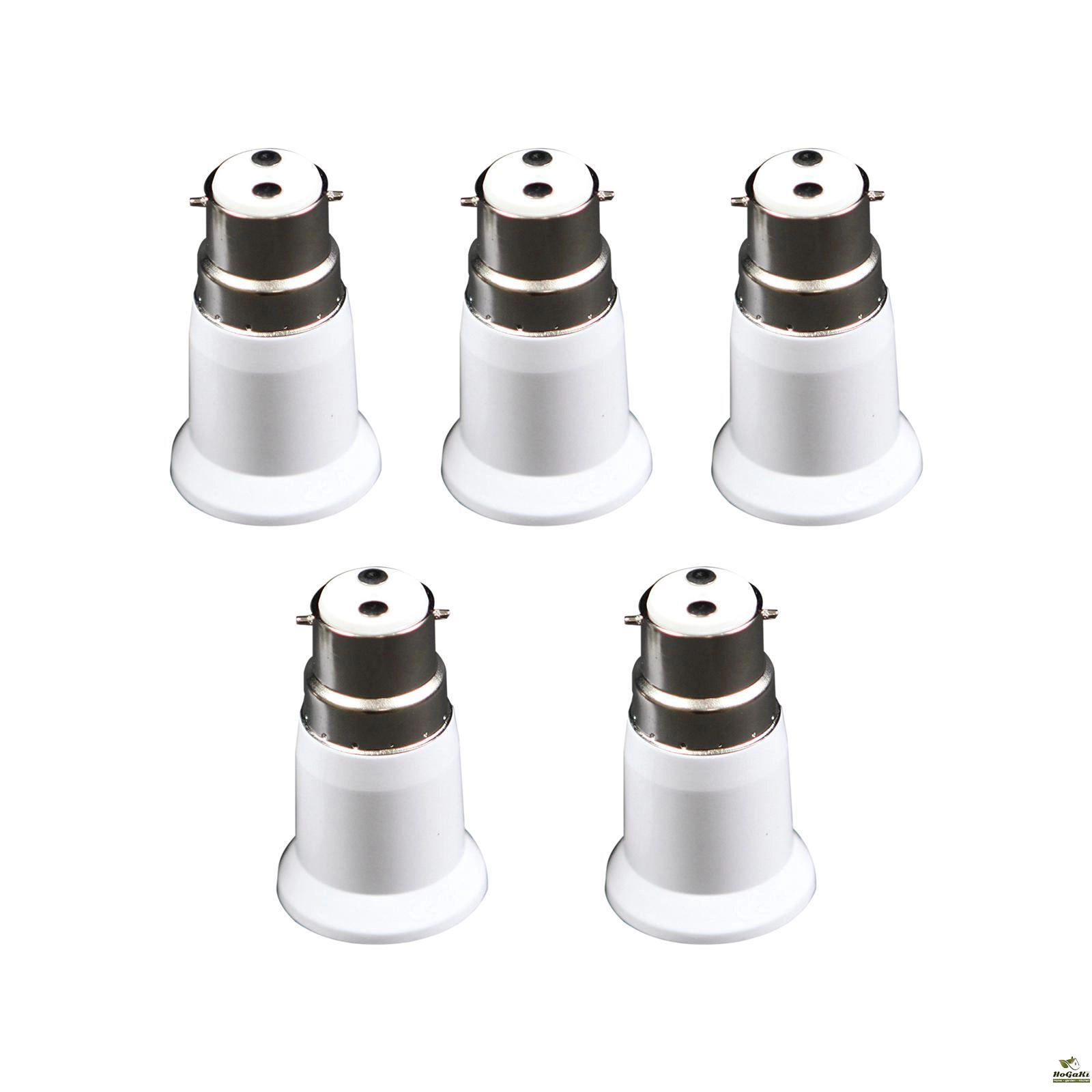 5 Pieces B22 to E27 Light Socket Adapter Lighting Accessories Adaptor Holder Lamp Base Socket Converter Bayonet to Screw
