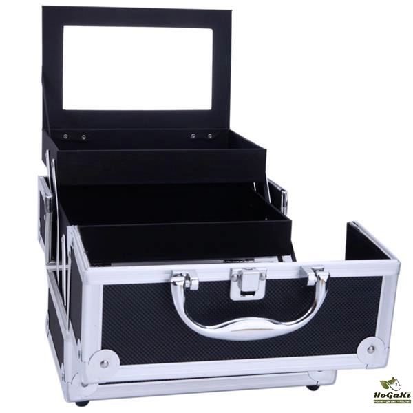铝合金带镜子手提化妆箱SM-2176黑色-20