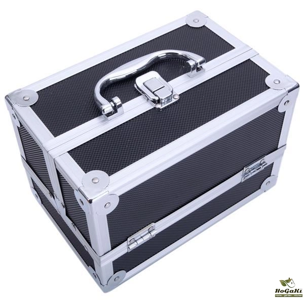 铝合金带镜子手提化妆箱SM-2176黑色-16