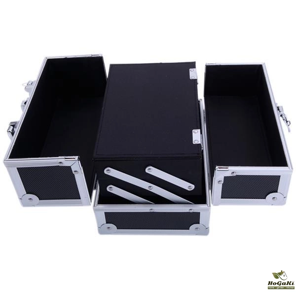 铝合金带镜子手提化妆箱SM-2176黑色-17