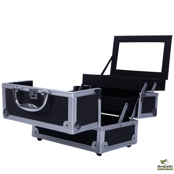 铝合金带镜子手提化妆箱SM-2176黑色-19