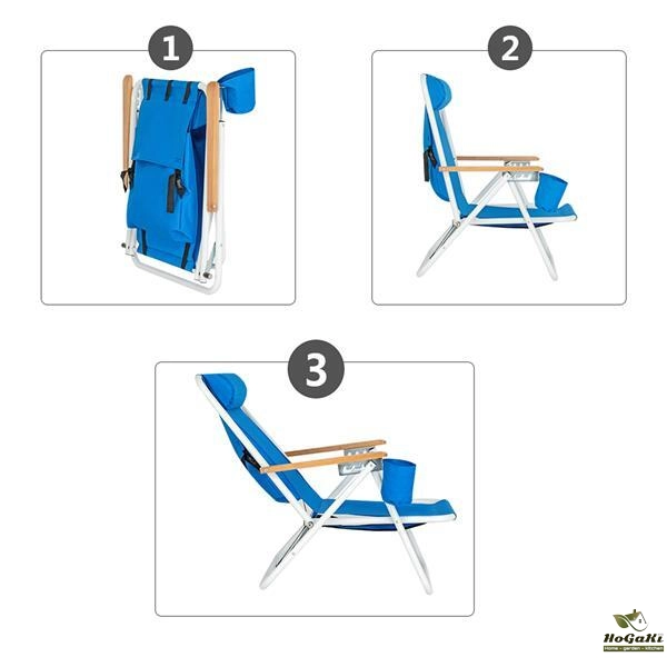 单人沙滩椅 蓝色-29