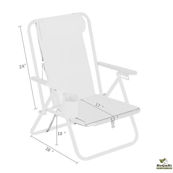 单人沙滩椅 蓝色-24
