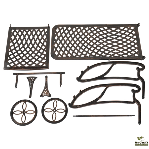 193*64.5*93cm 靠背可调节 古铜色 庭院铸铝躺床 N001-51