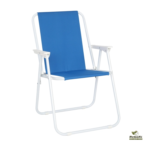  蓝色牛津布 沙滩椅 白色铁框架 52*54.5*75.5cm 100kg N001-22