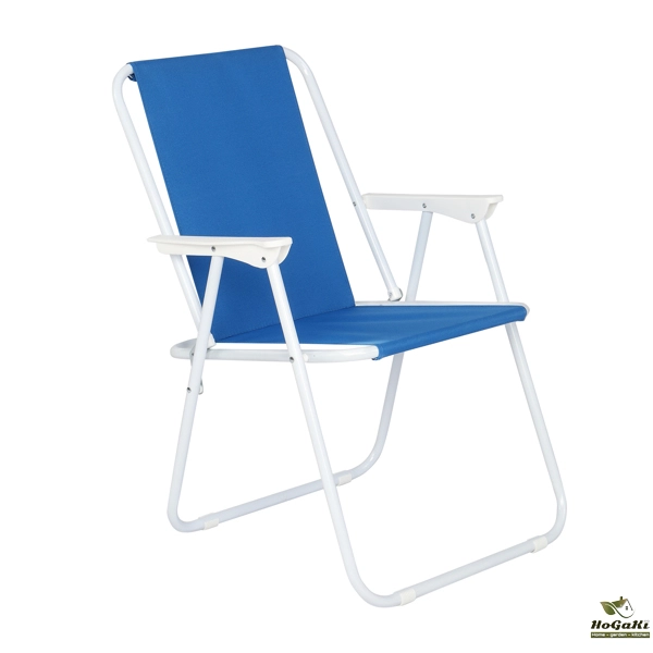  蓝色牛津布 沙滩椅 白色铁框架 52*54.5*75.5cm 100kg N001-32