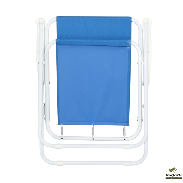  蓝色牛津布 沙滩椅 白色铁框架 52*54.5*75.5cm 100kg N001-36
