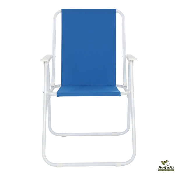  蓝色牛津布 沙滩椅 白色铁框架 52*54.5*75.5cm 100kg N001-23