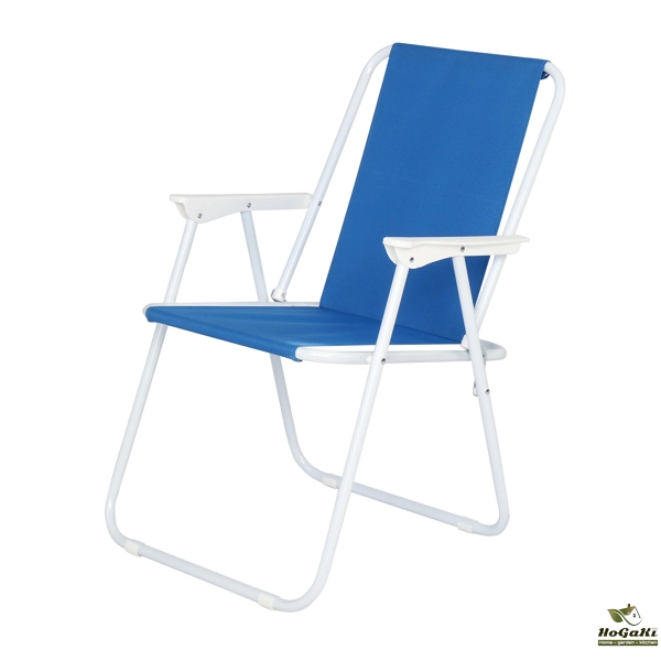  蓝色牛津布 沙滩椅 白色铁框架 52*54.5*75.5cm 100kg N001-24