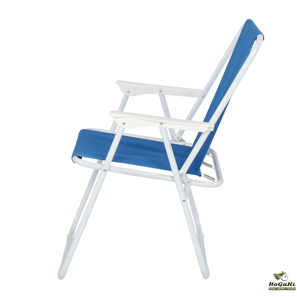  蓝色牛津布 沙滩椅 白色铁框架 52*54.5*75.5cm 100kg N001-25