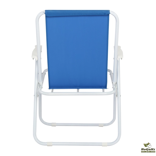  蓝色牛津布 沙滩椅 白色铁框架 52*54.5*75.5cm 100kg N001-26