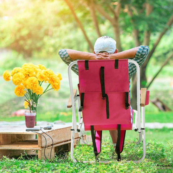 2pcs 23*21.7*31.5in 芭比粉色 沙滩椅 钢管 牛津布 120kg 4档调节 N001-33