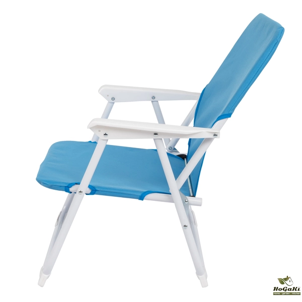  蓝色牛津布 沙滩椅 白色铁框架 56*60*63cm 100kg N001-15