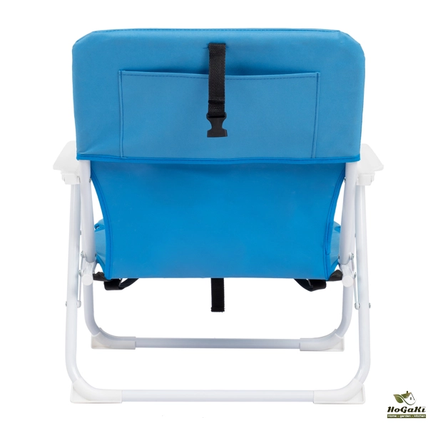  蓝色牛津布 沙滩椅 白色铁框架 56*60*63cm 100kg N001-17