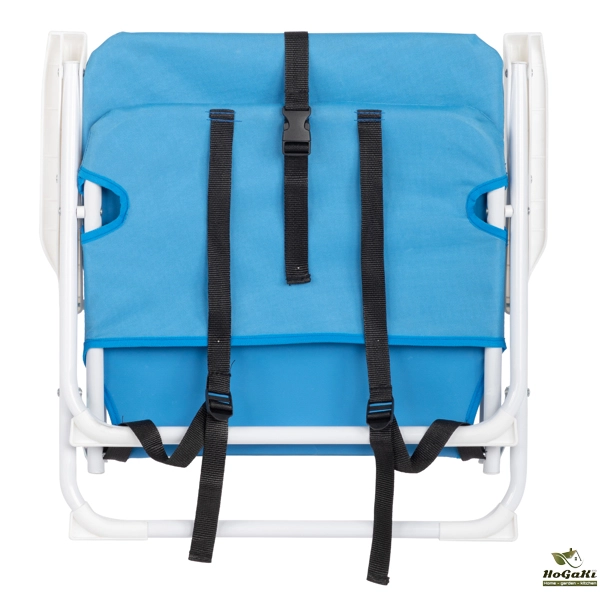  蓝色牛津布 沙滩椅 白色铁框架 56*60*63cm 100kg N001-19