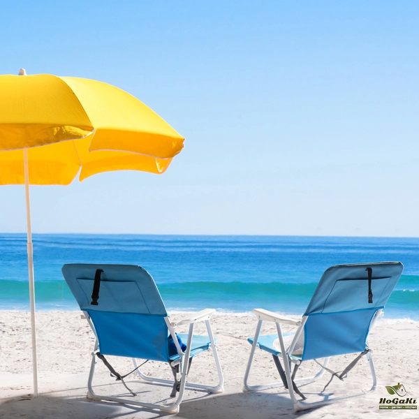  蓝色牛津布 沙滩椅 白色铁框架 56*60*63cm 100kg N001-20