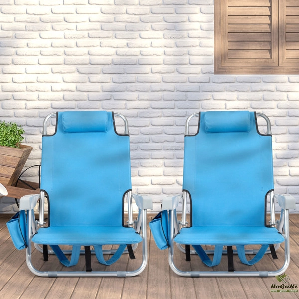  25* 25*32in 蓝色 沙滩椅 牛津布 银白色铝管 100.00kg 矮款 N001-32