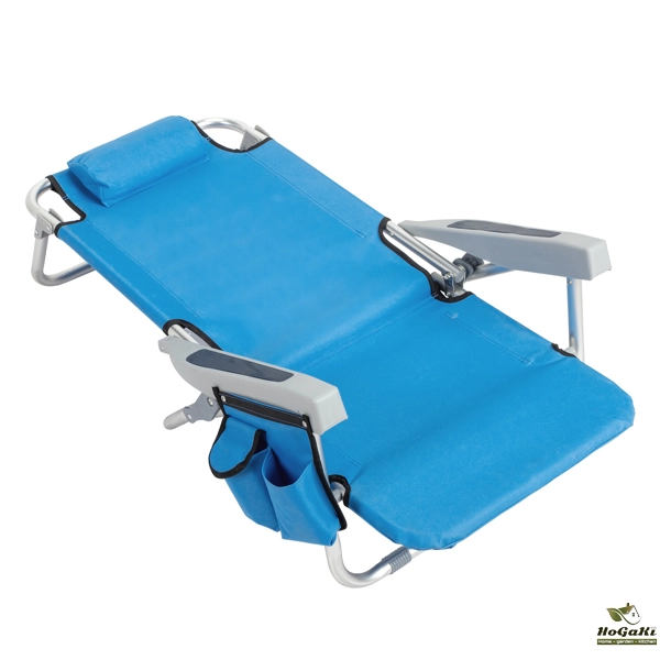  25* 25*32in 蓝色 沙滩椅 牛津布 银白色铝管 100.00kg 矮款 N001-36