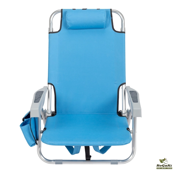  25* 25*32in 蓝色 沙滩椅 牛津布 银白色铝管 100.00kg 矮款 N001-24