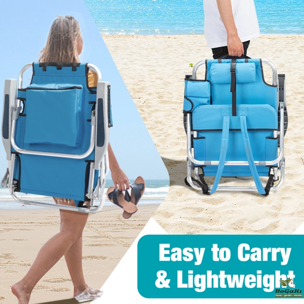  25* 25*32in 蓝色 沙滩椅 牛津布 银白色铝管 100.00kg 矮款 N001-28