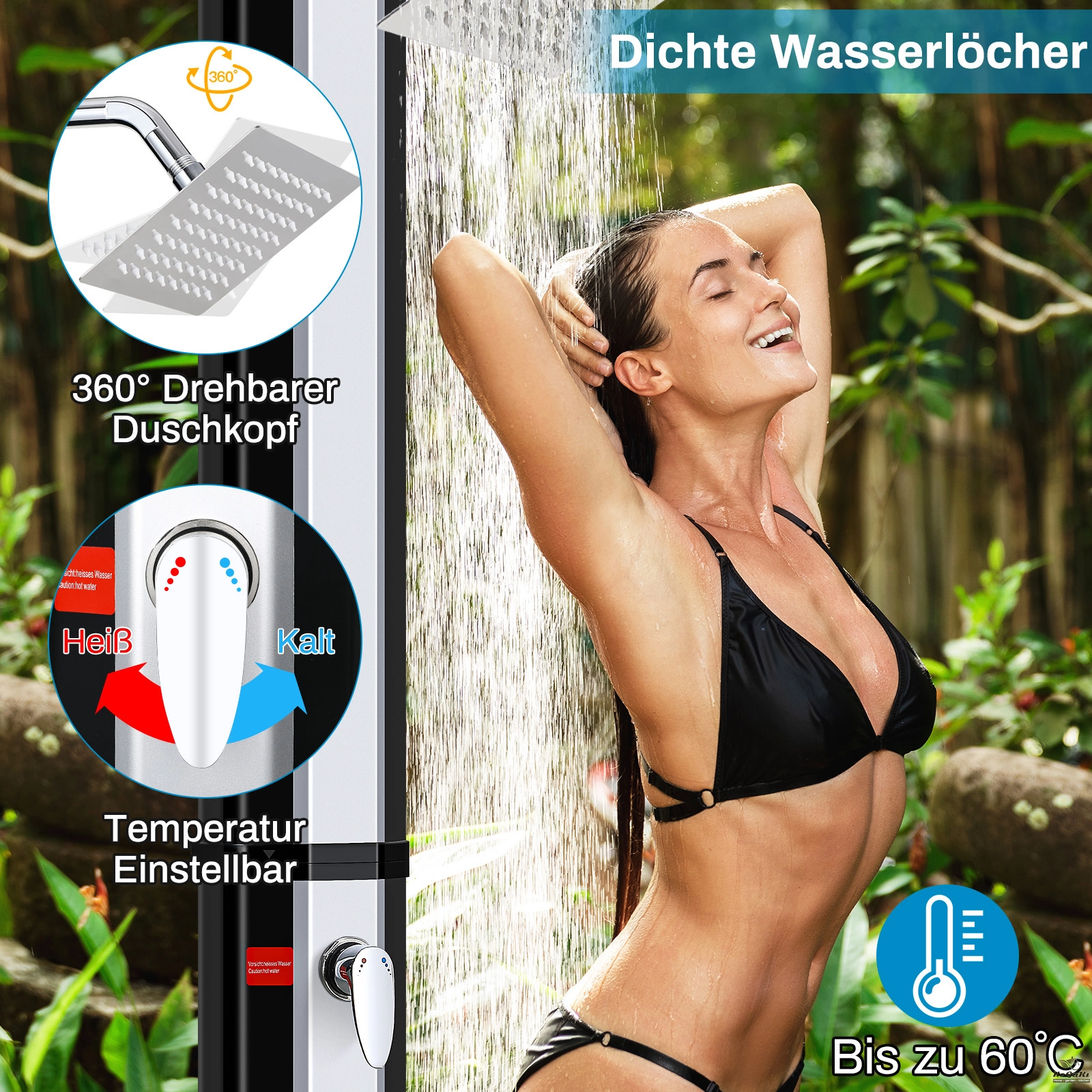 Solardusche 40 Liter Solar Gartendusche Pooldusche