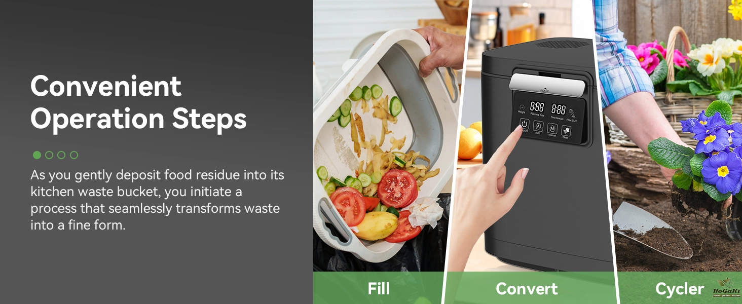 POWIFY Food Composter Bin for Kitchen