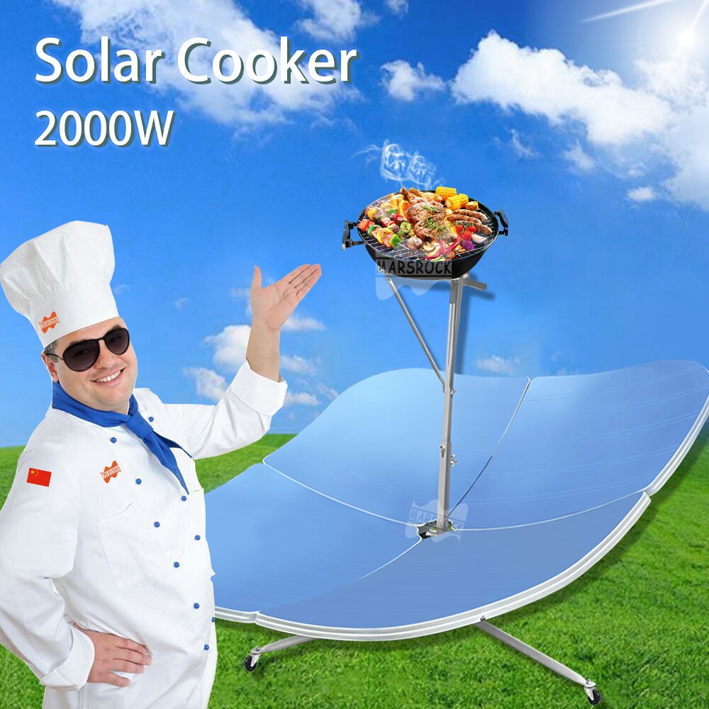 ES 1800W Parabolic Solar Stove Solar Stove Home Outdoor Cooking Stews Fried Various Foods Super Convenient