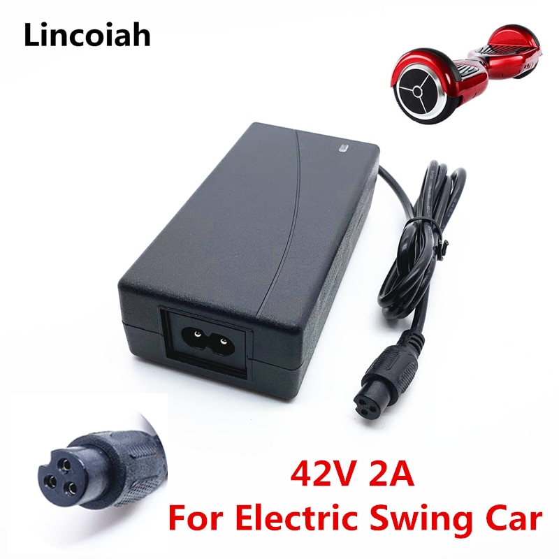 42V 2A US or EU Plug Power Black Adapter Charger For 2 Wheel Self Balancing Scooter for Hoverboard Unic