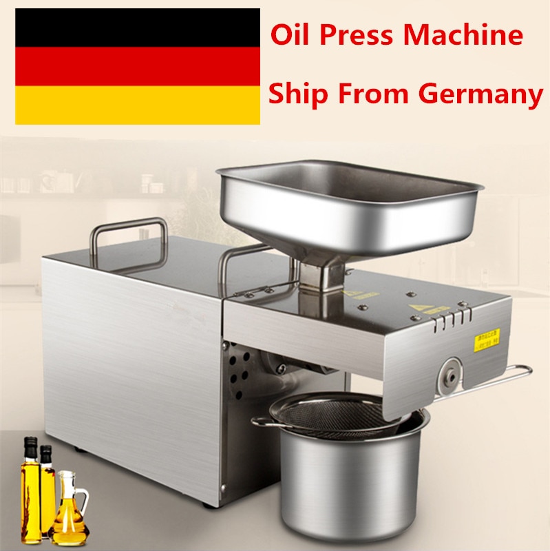 220V/110V Home Oil Low Temperature Press Machine Peanut Cocoa Soy Bean Oil Press Machine High Oil Extraction Rate
