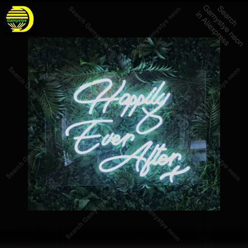 NEON SIGN For Happily Ever After Wedding Sign Light Lamp Neon Signs Sale Vintage Neon Light for Home Window Wall Made Room Decor