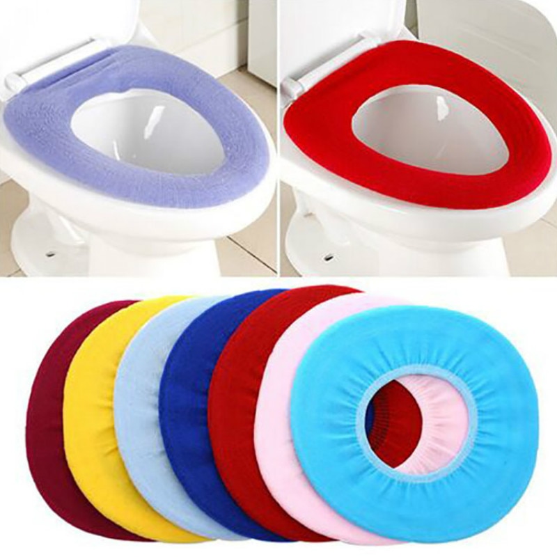 Colorful Warm Soft Washable Toilet Seat Cover Mat Set for Home Decor Closestool Mat Seat Case Toilet Lid Cover Accessories